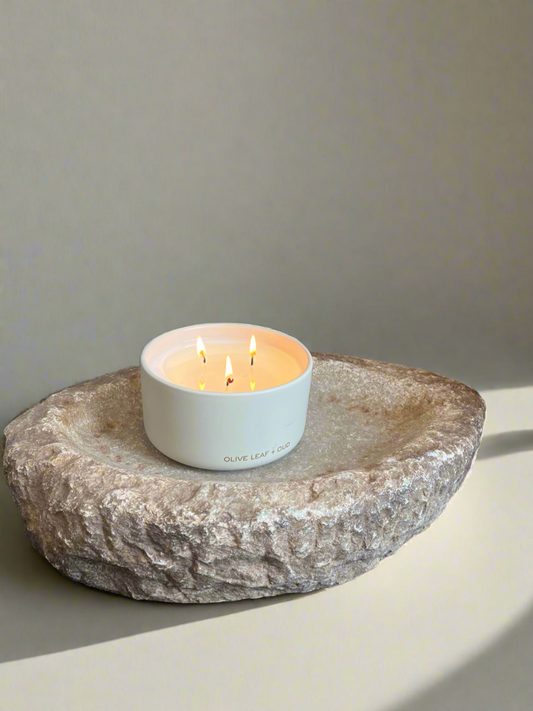 Antique Stone Kharal Tray, Large