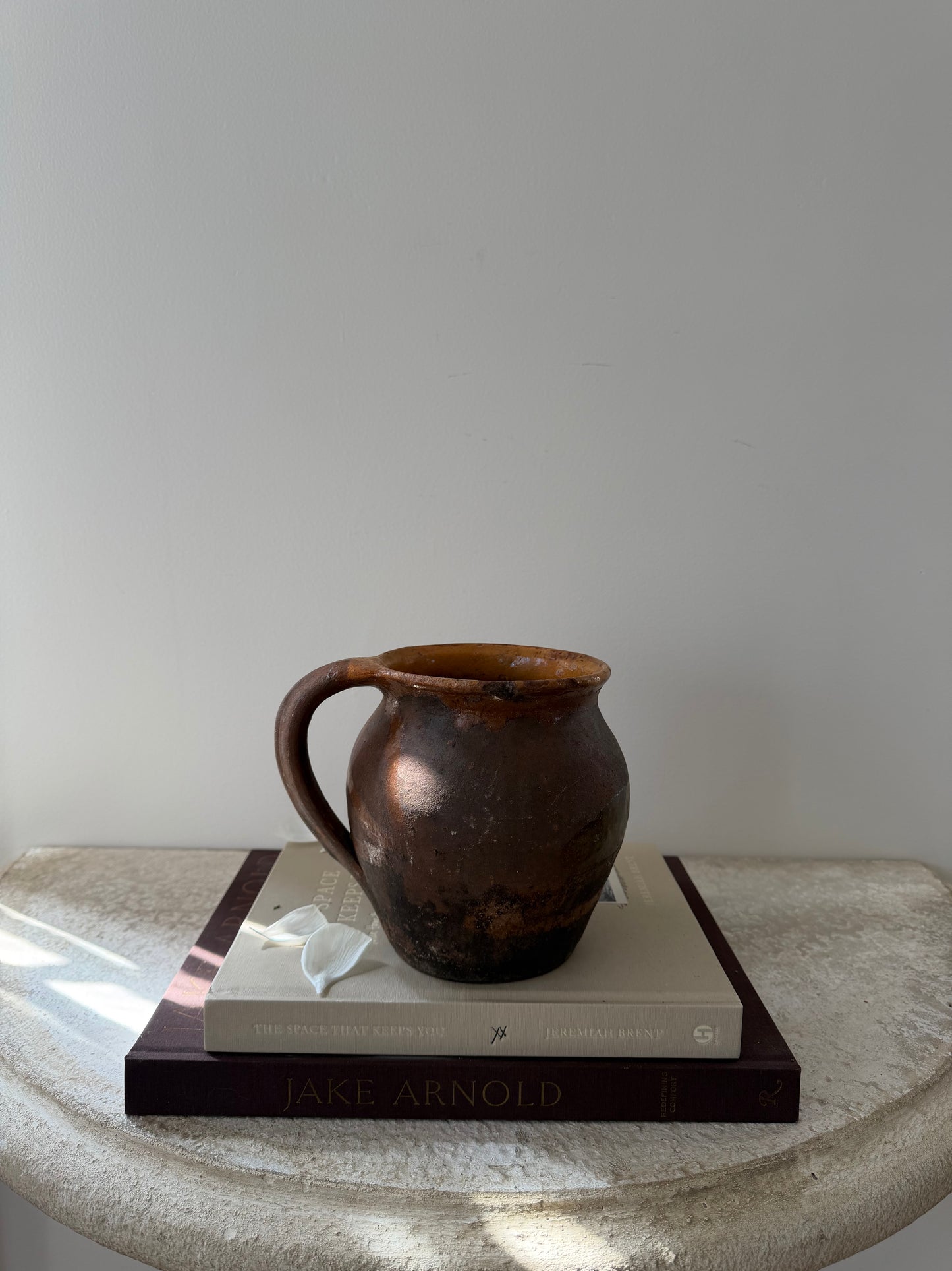 Umber & Mustard Glaze Small French Pot
