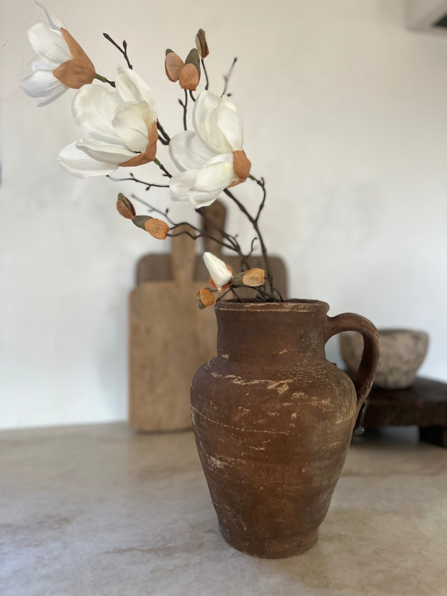 Petra One Handle Vintage Turkish Vase