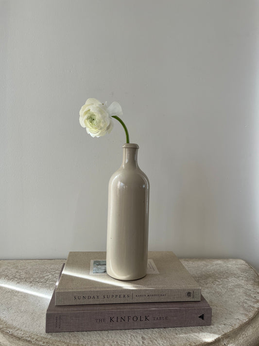 Cream French Stoneware Bottle