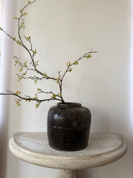 Brown Glaze Rice Wine Vessel