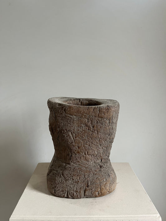Antique Wood Mortar I