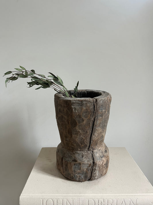 Antique Wood Mortar IV