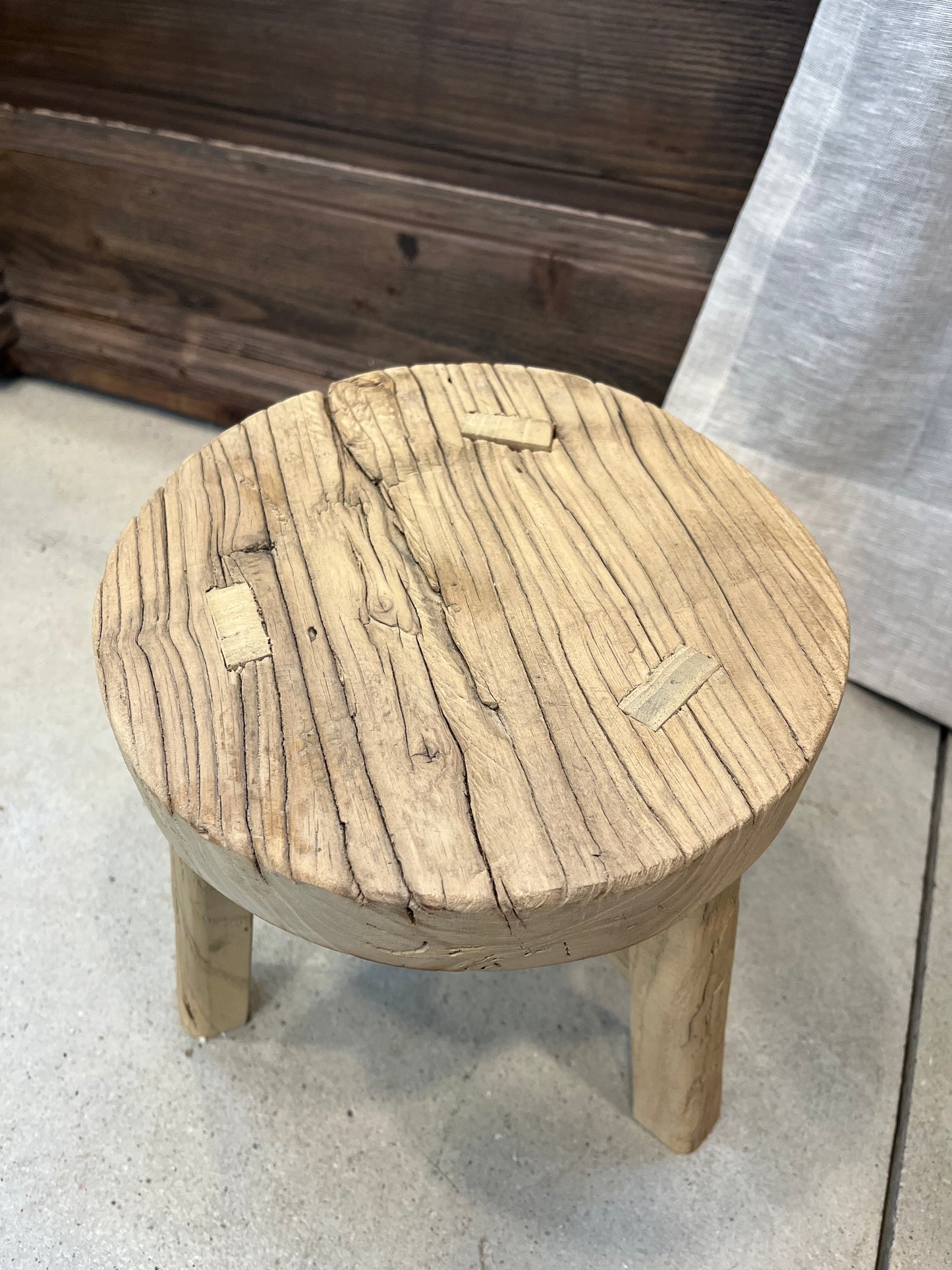 Round vintage mini stool