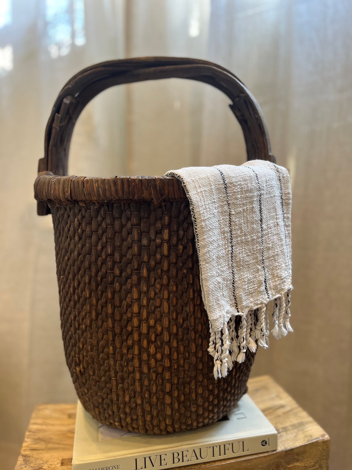 Tall handled basket
