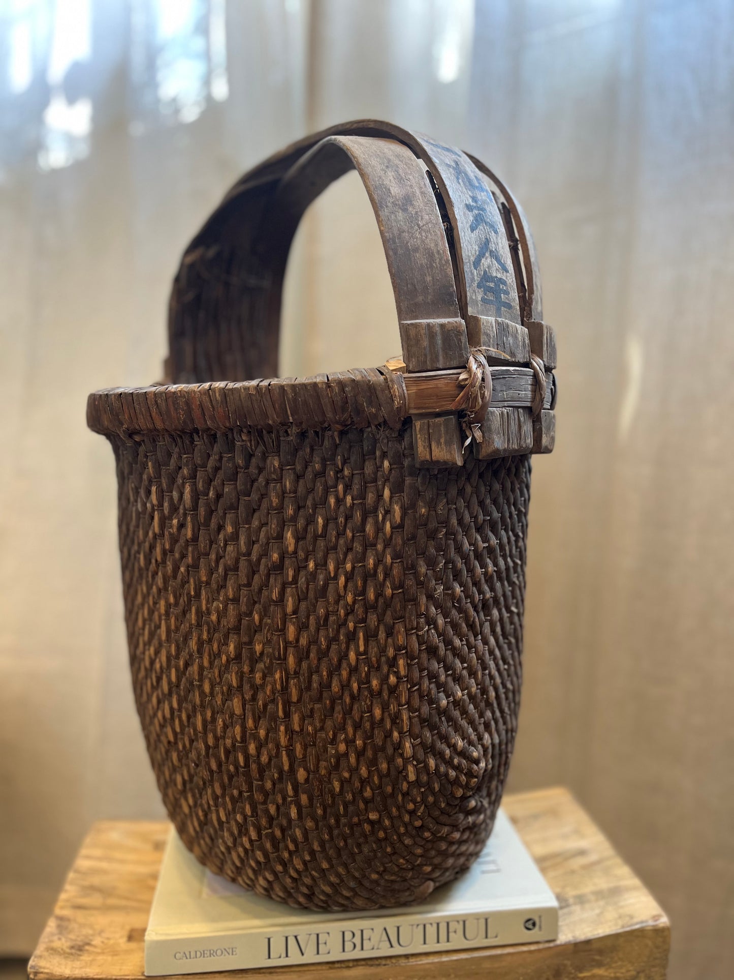 Tall handled basket