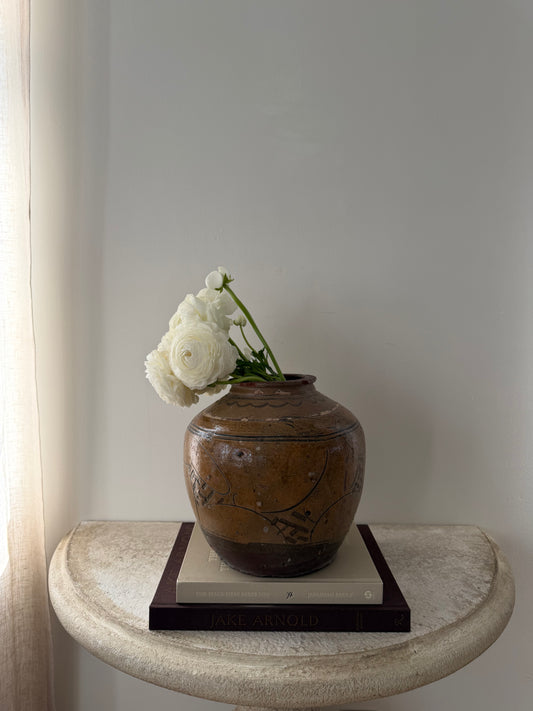 Mustard Vintage Ginger Jar
