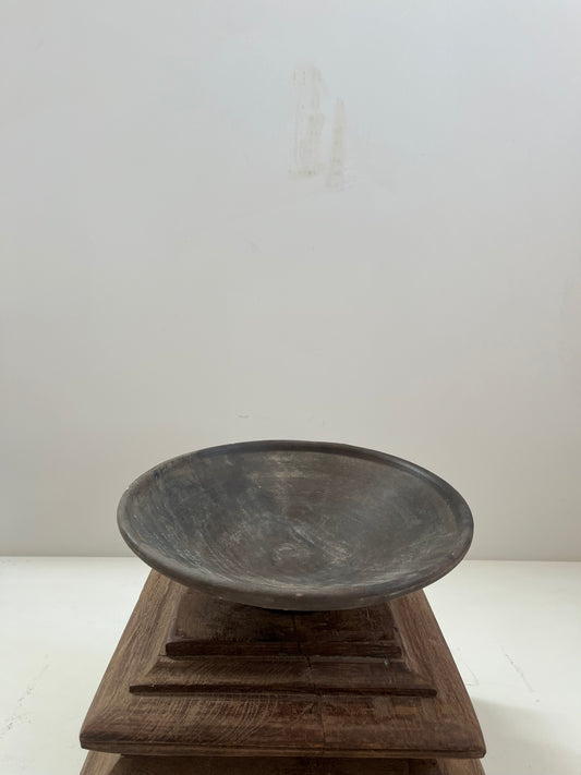 Vintage Indonesian Terracotta Raised Bowl