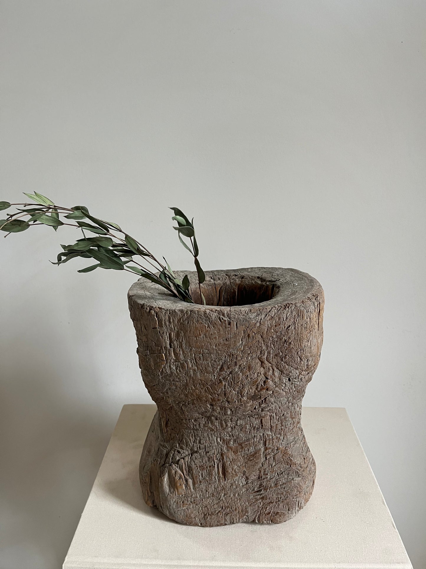 Antique Wood Mortar I