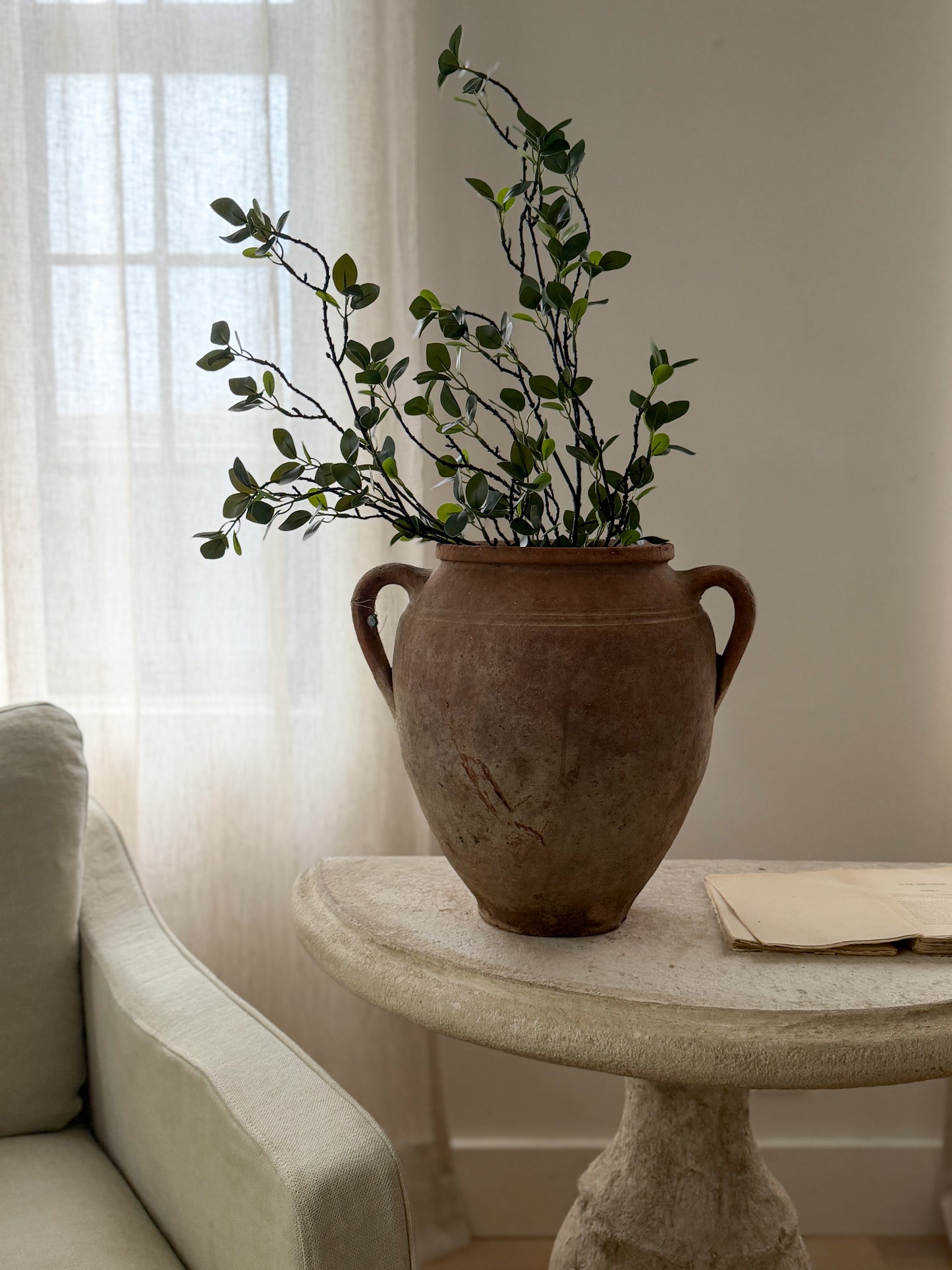 2 Handle Terracotta Vessel - VII