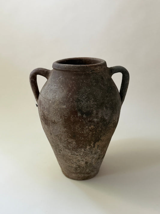 2 Handle Vessel - Brown Patina