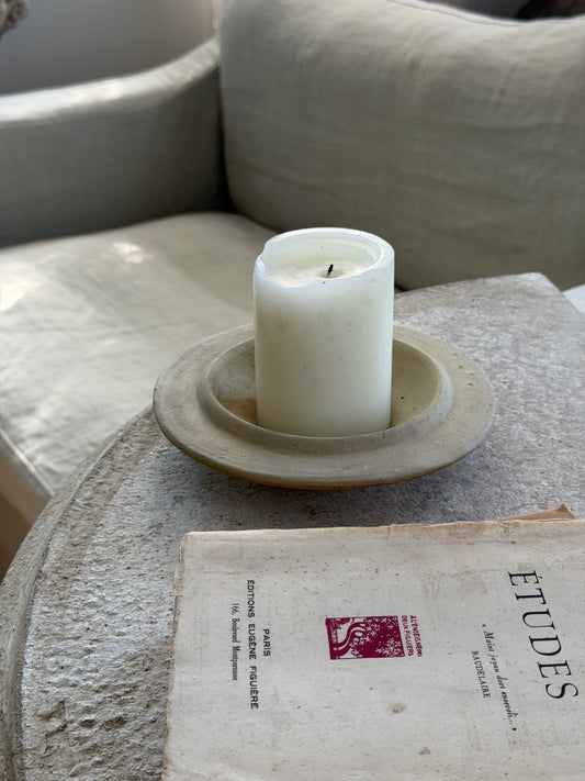 French Confit Candle Tray - Cream