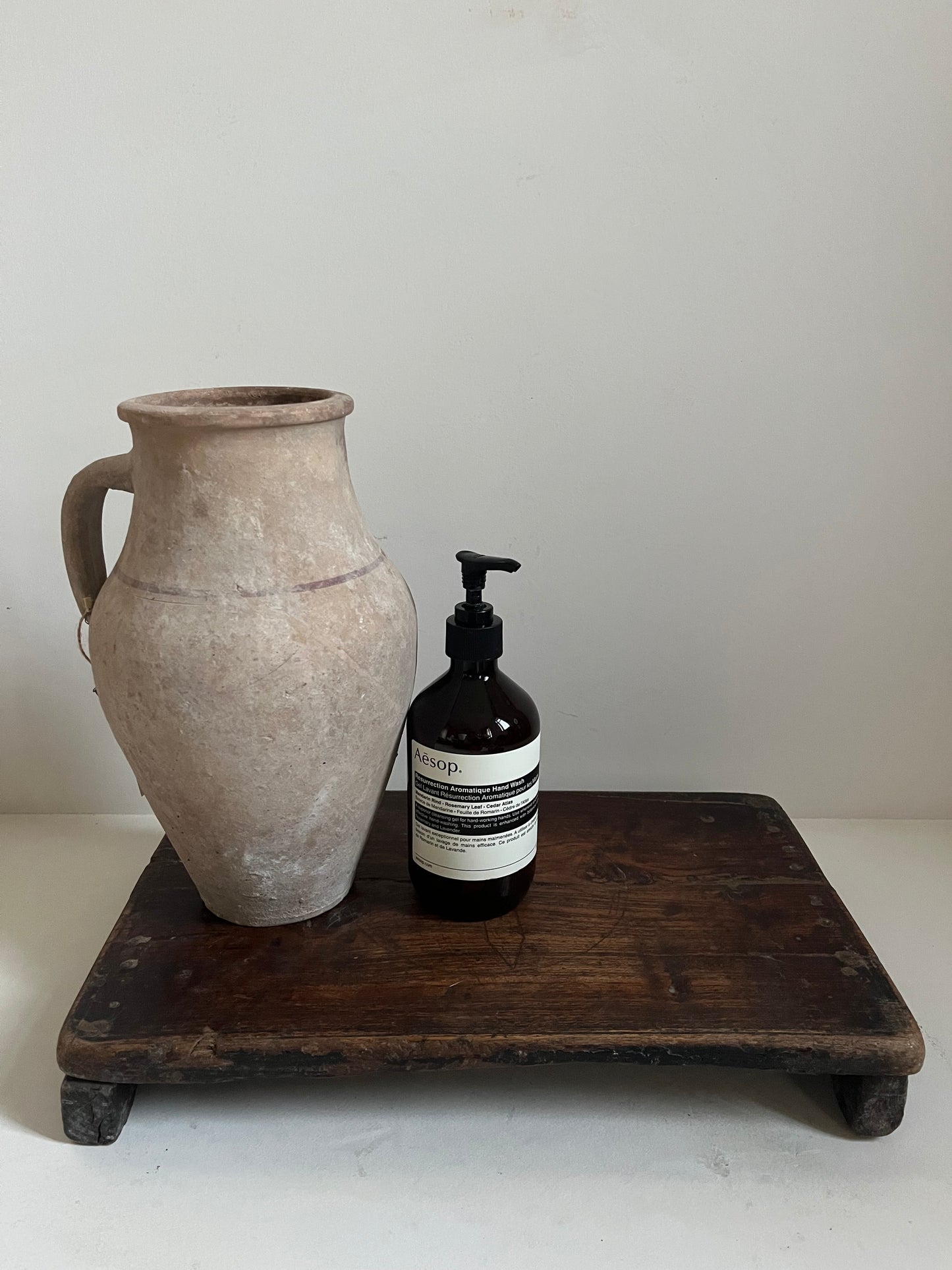 Vintage Stained Wood Bajot Riser VI