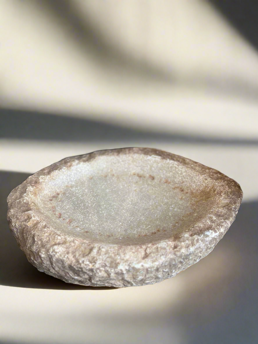 Antique Stone Kharal Tray, Large