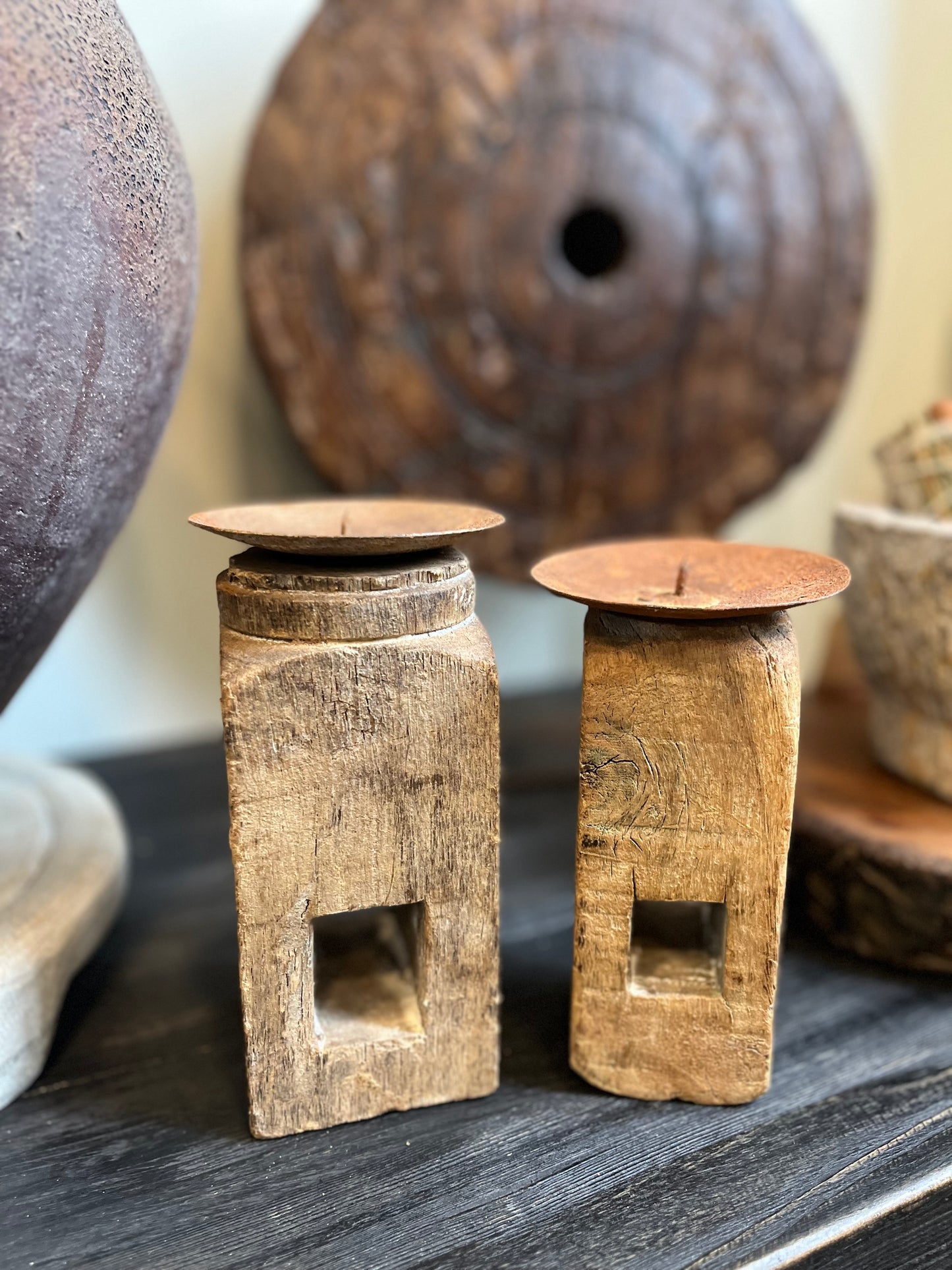 Vintage Indian candle holder