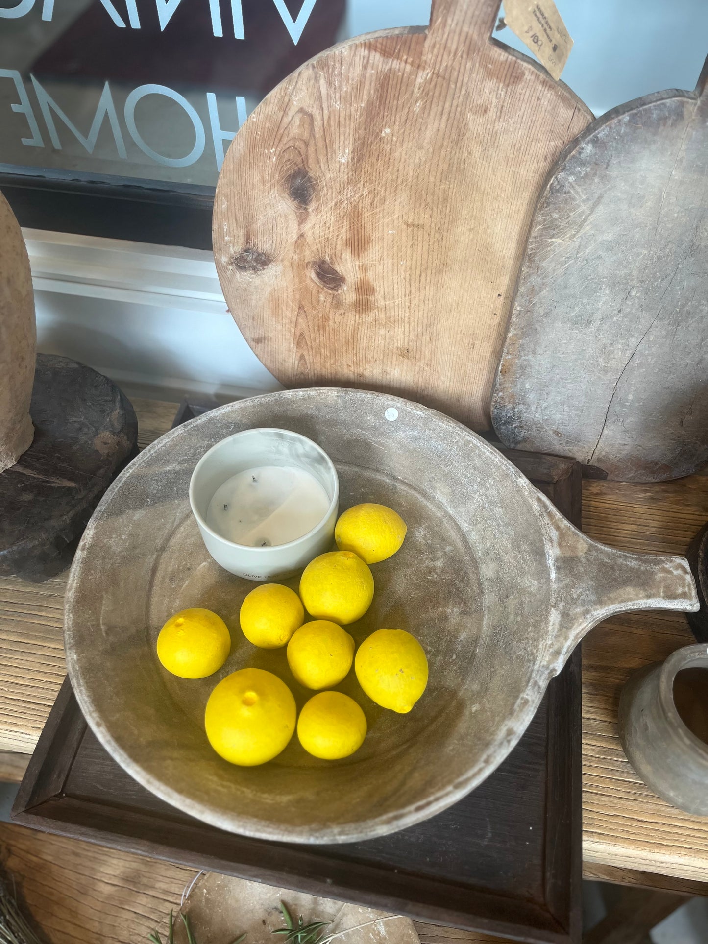 Antique marble Parat tray with handle