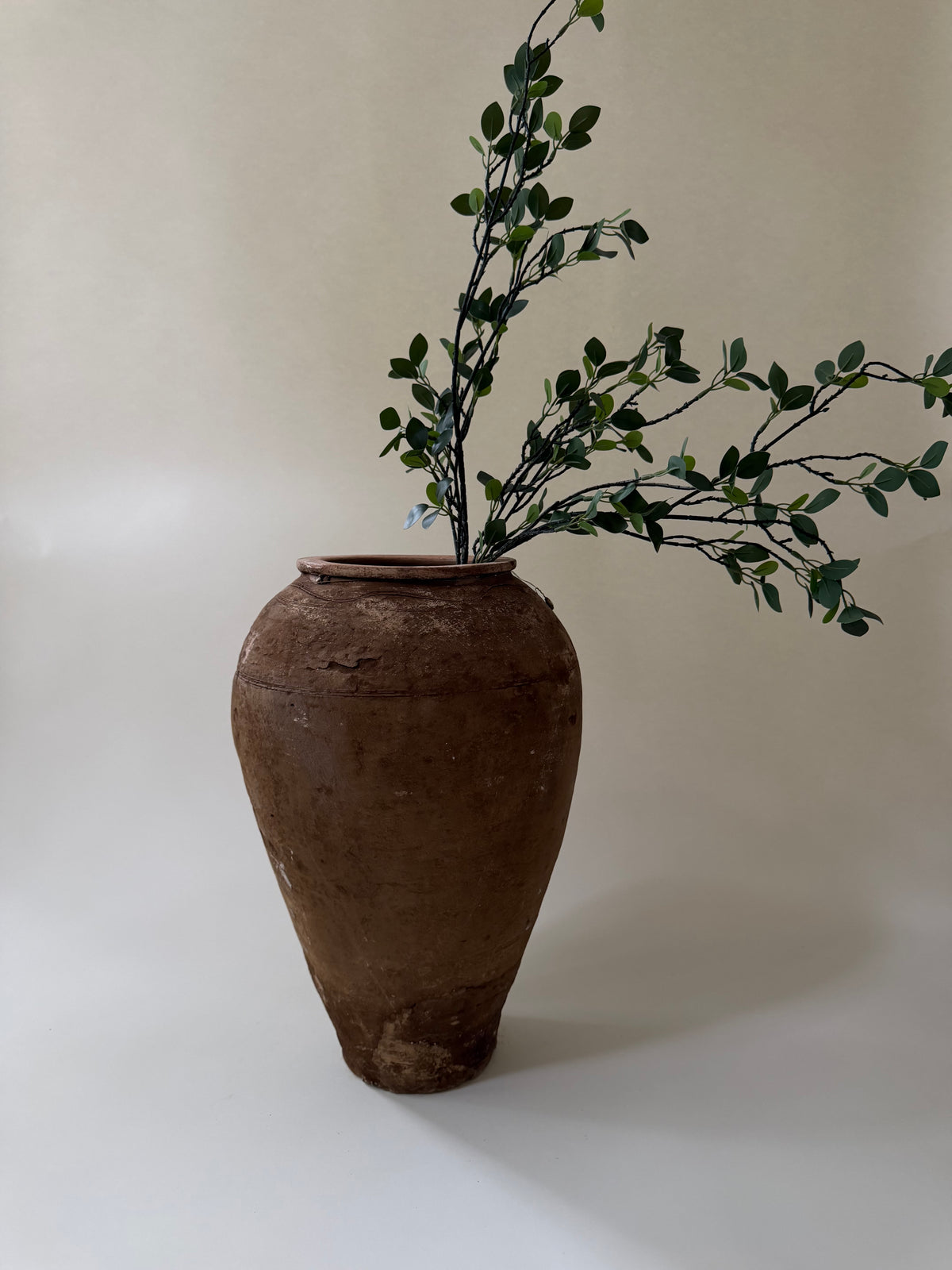 Small Olive Jar - Brown Texture