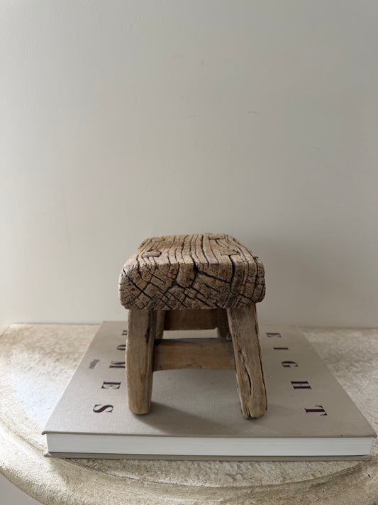 Chunky Mini Elm Stool II