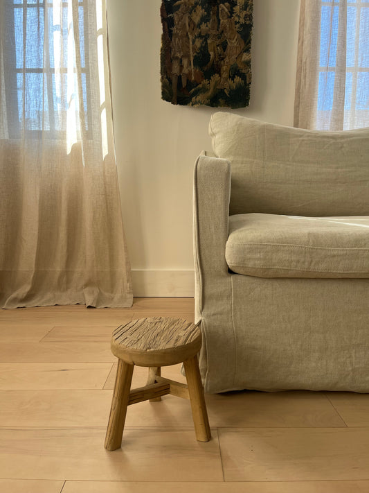 Mini Round Elm Stool III