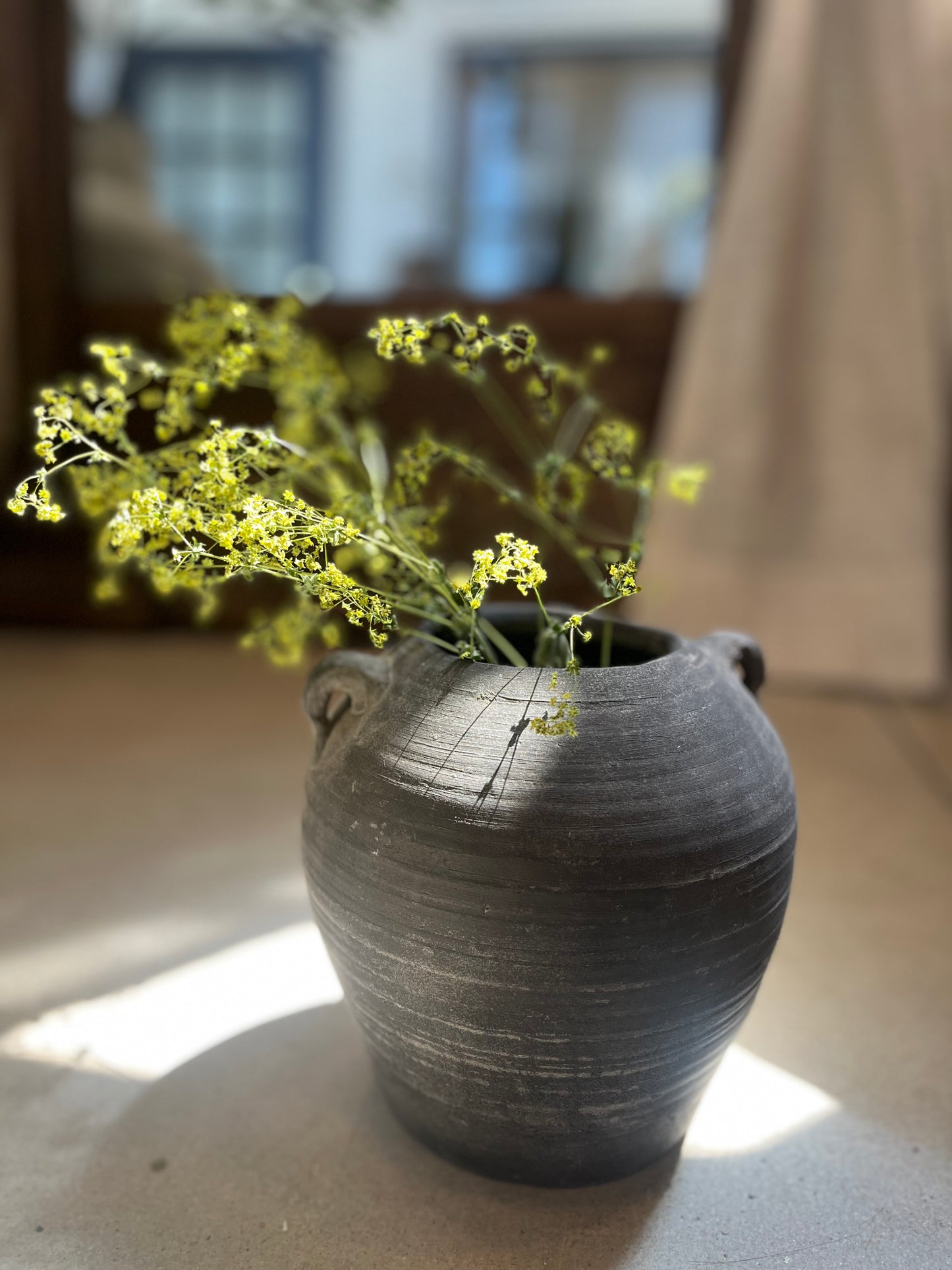 Calypso charcoal small 2 eared pot