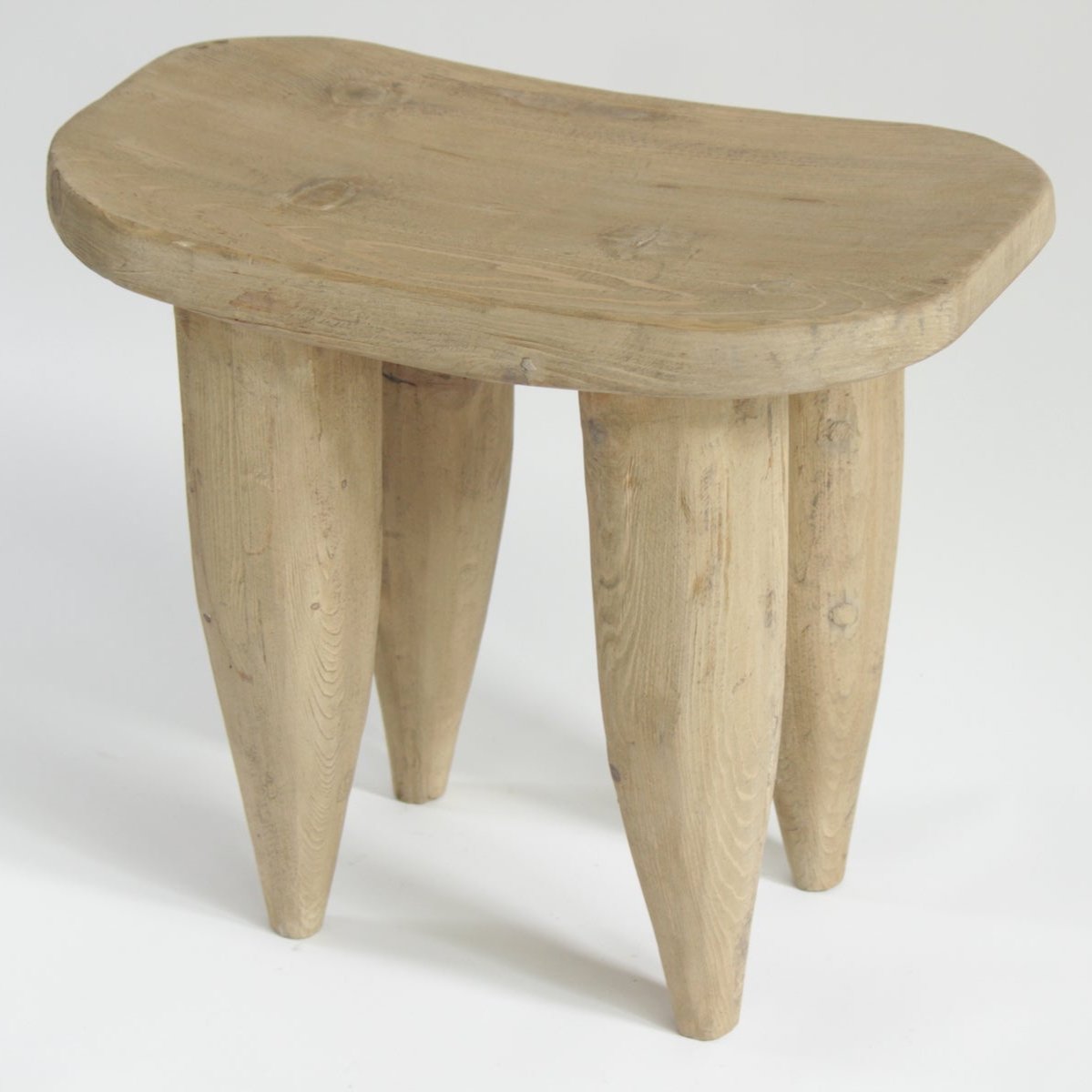 Senufo Elm Stool Side Table