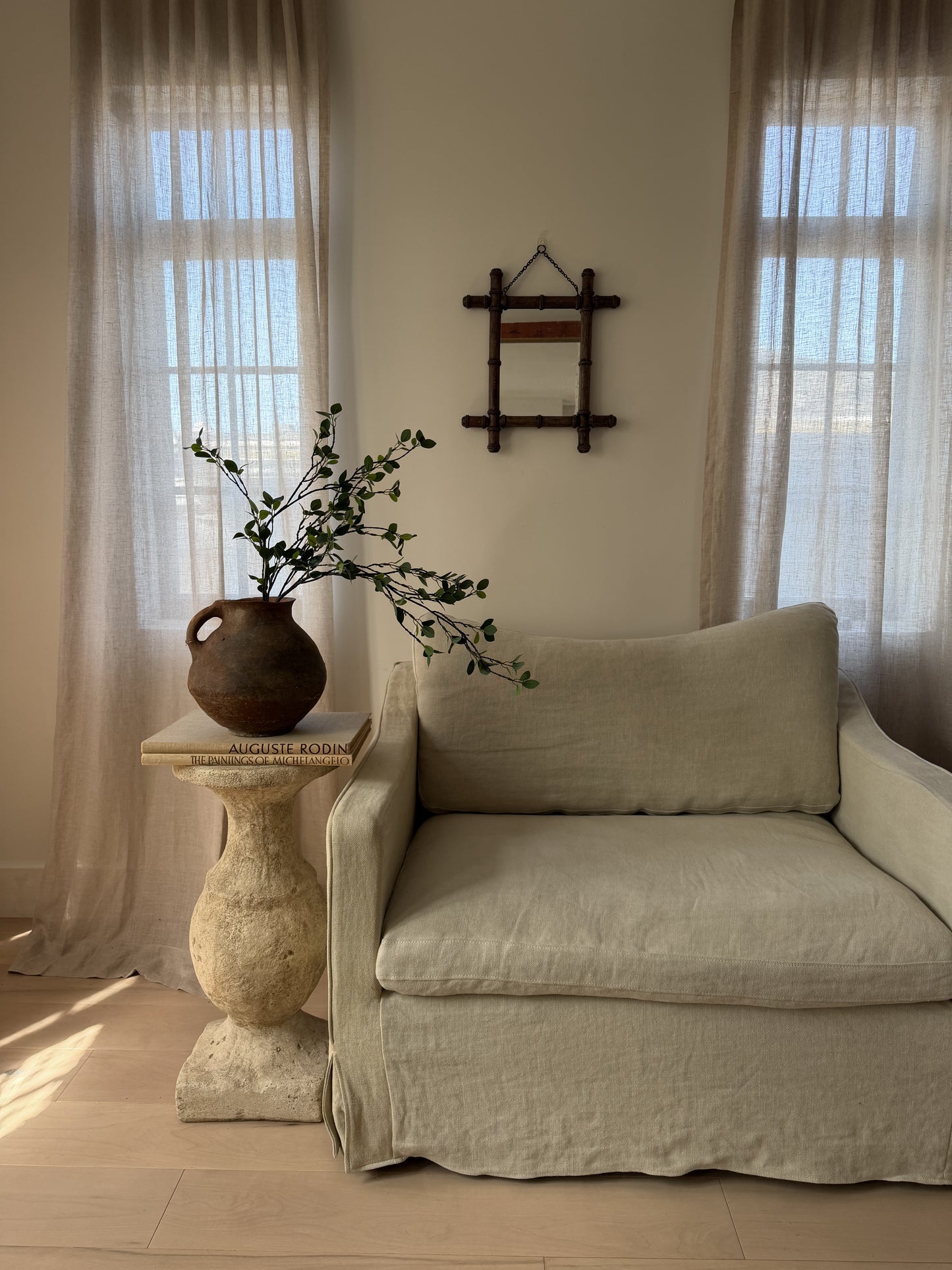 Antique Faux Bamboo Mirror I