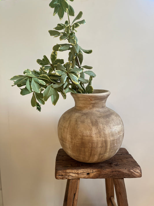 Vintage Round Clay Indonesian Water Pot