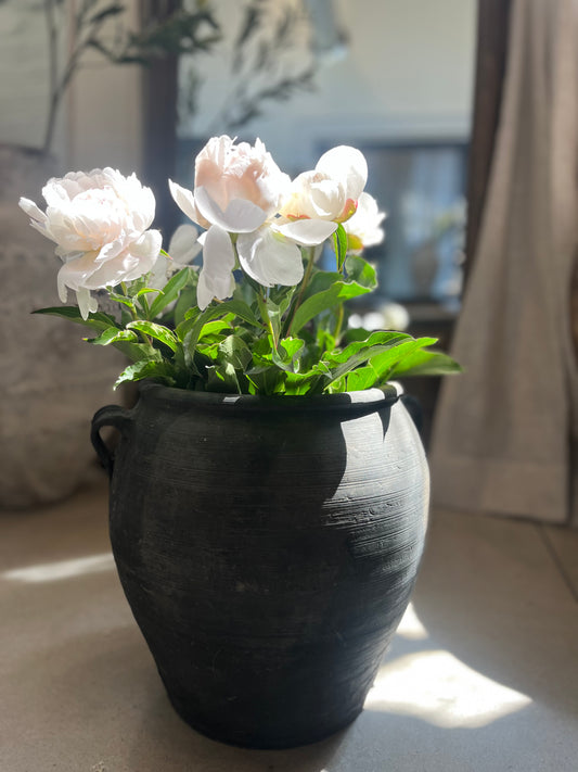 Charcoal 2 handle pot, large