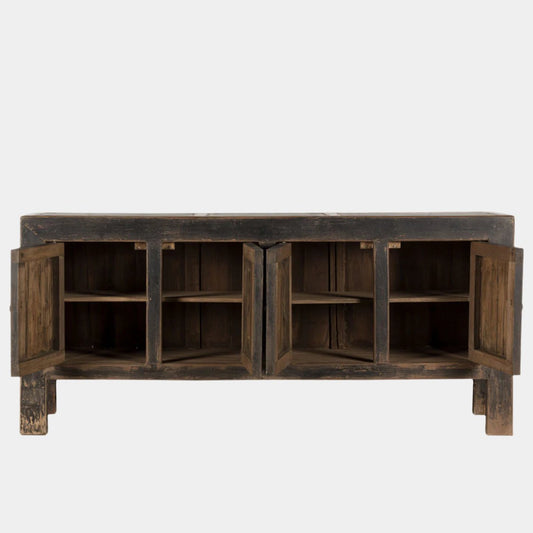 Prescott Black Four Door Elm Sideboard