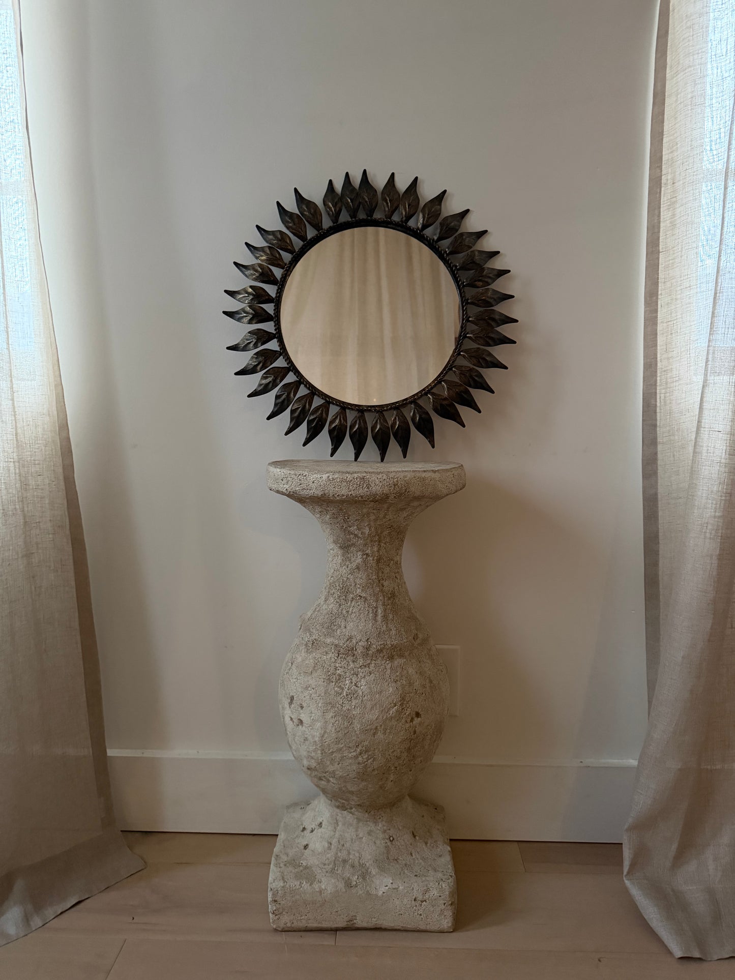 Bronze Leaf Sunburst Mirror
