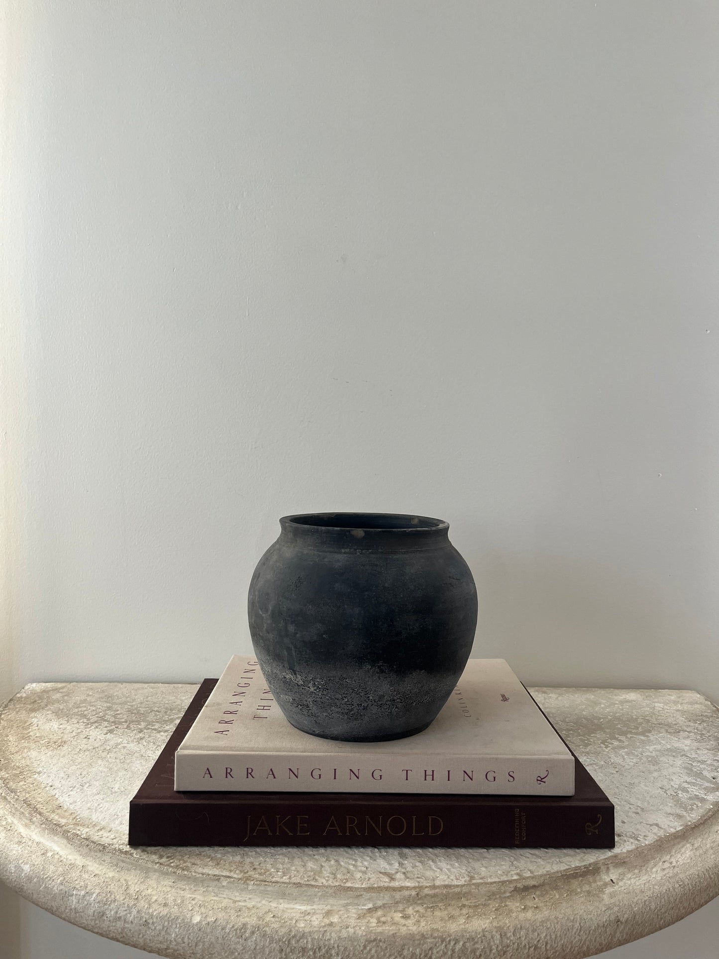 Vintage Black Clay Pot III
