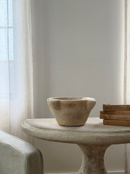 Large French Marble Mortar
