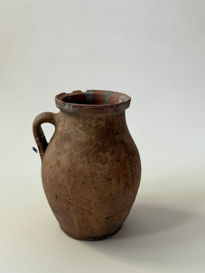 Antique Kinik Pot - Turquoise Drip