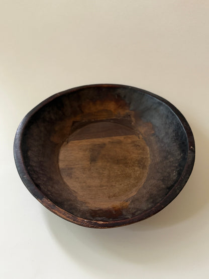 Vintage Wood Bowl - Dark I