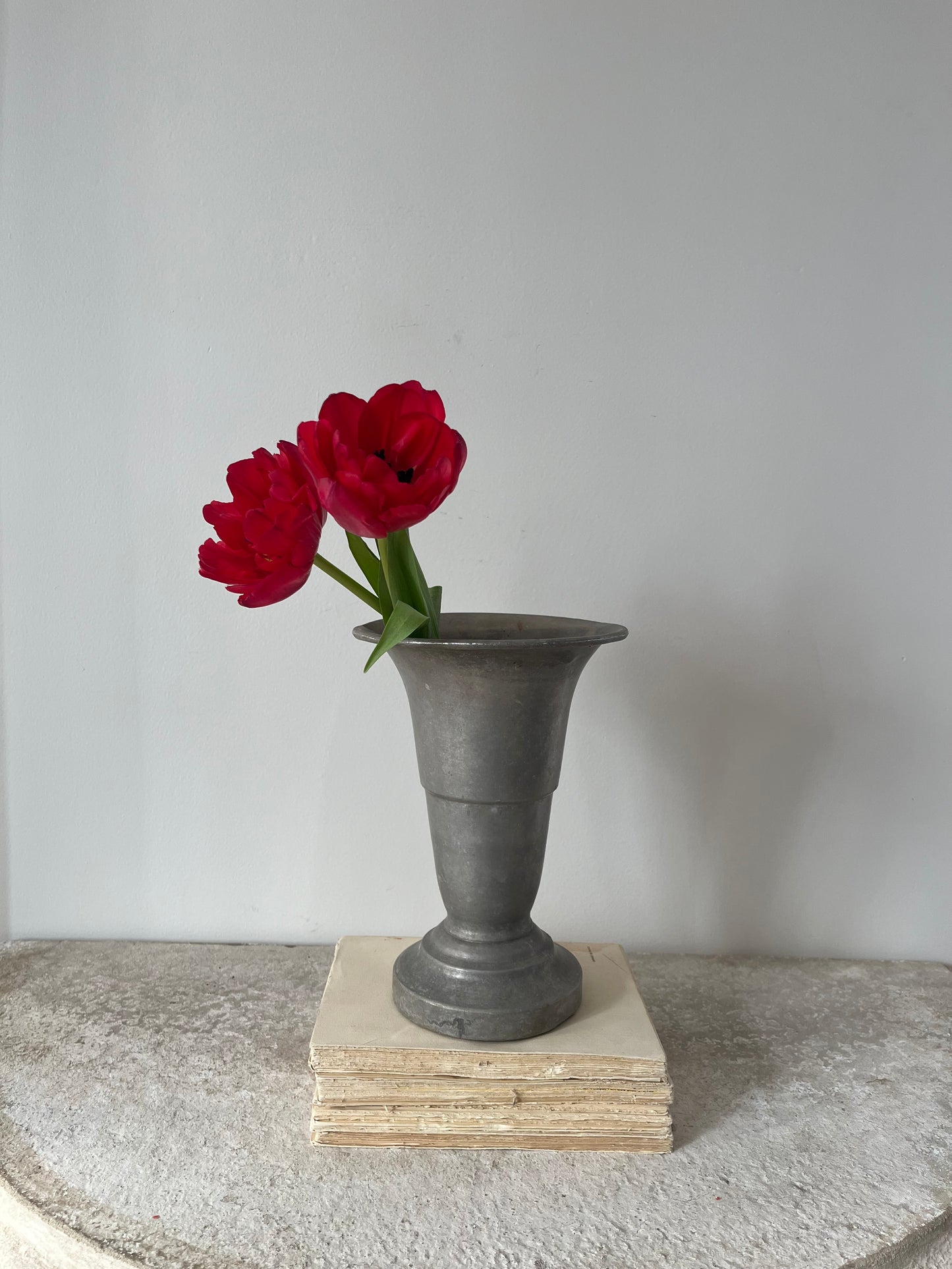 Antique Pewter Vase