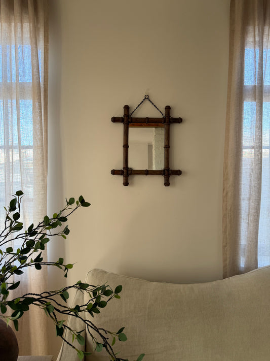 Antique Faux Bamboo Mirror I