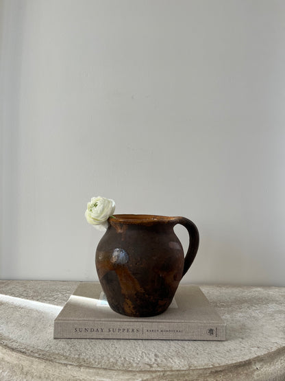 Umber & Mustard Glaze Small French Pot