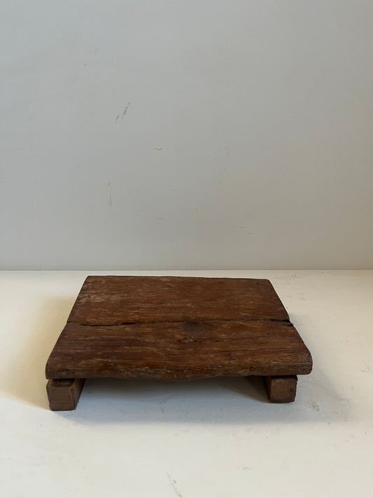 Vintage Stained Wood Bajot Riser III