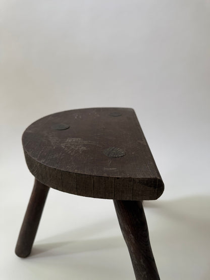 Demi Lune Milking Stool - Dark