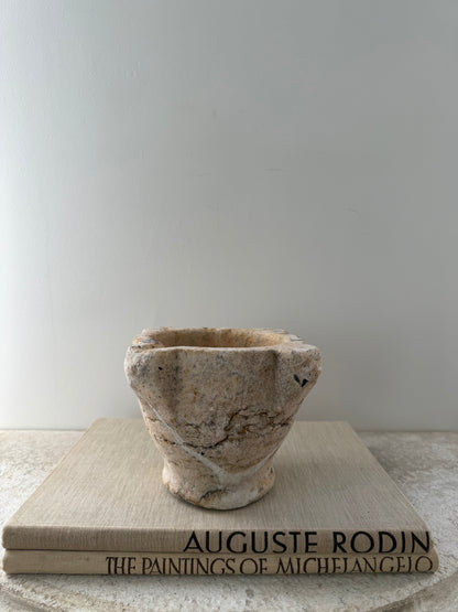 Tall French Marble Mortar