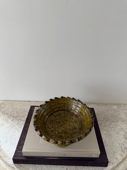 Mustard Tamegroute Pedestal Bowl II