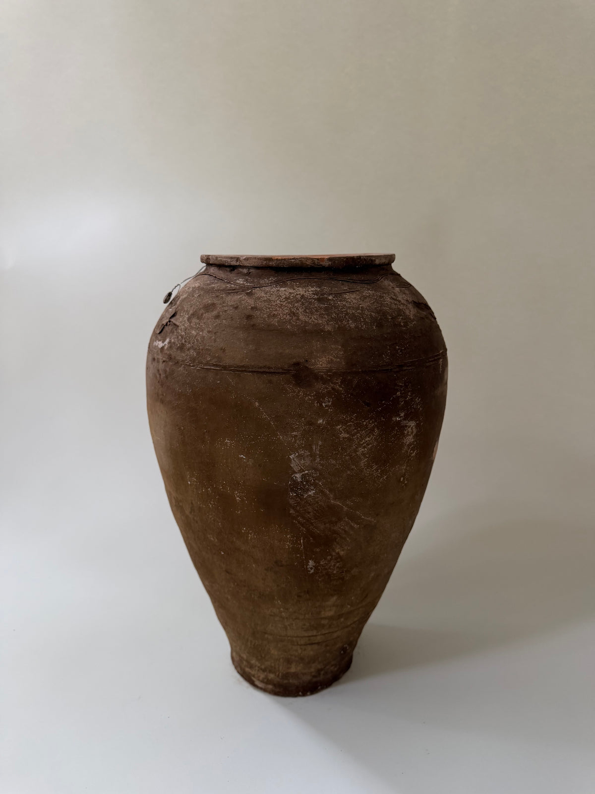 Small Olive Jar - Brown Texture