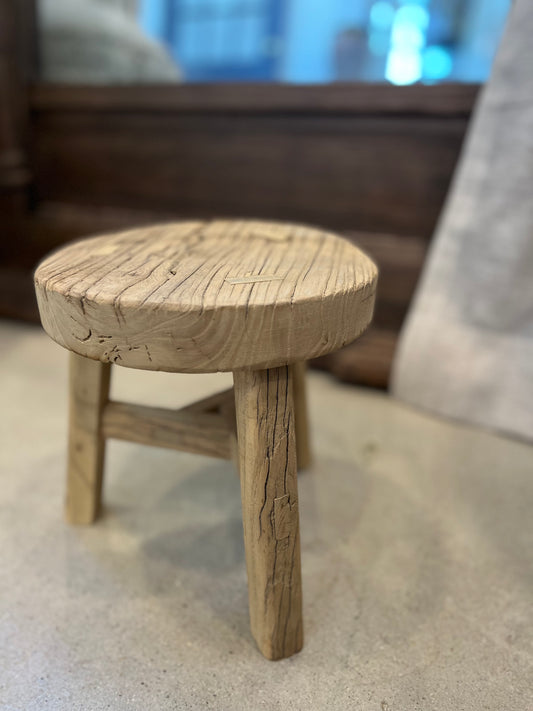 Round vintage mini stool