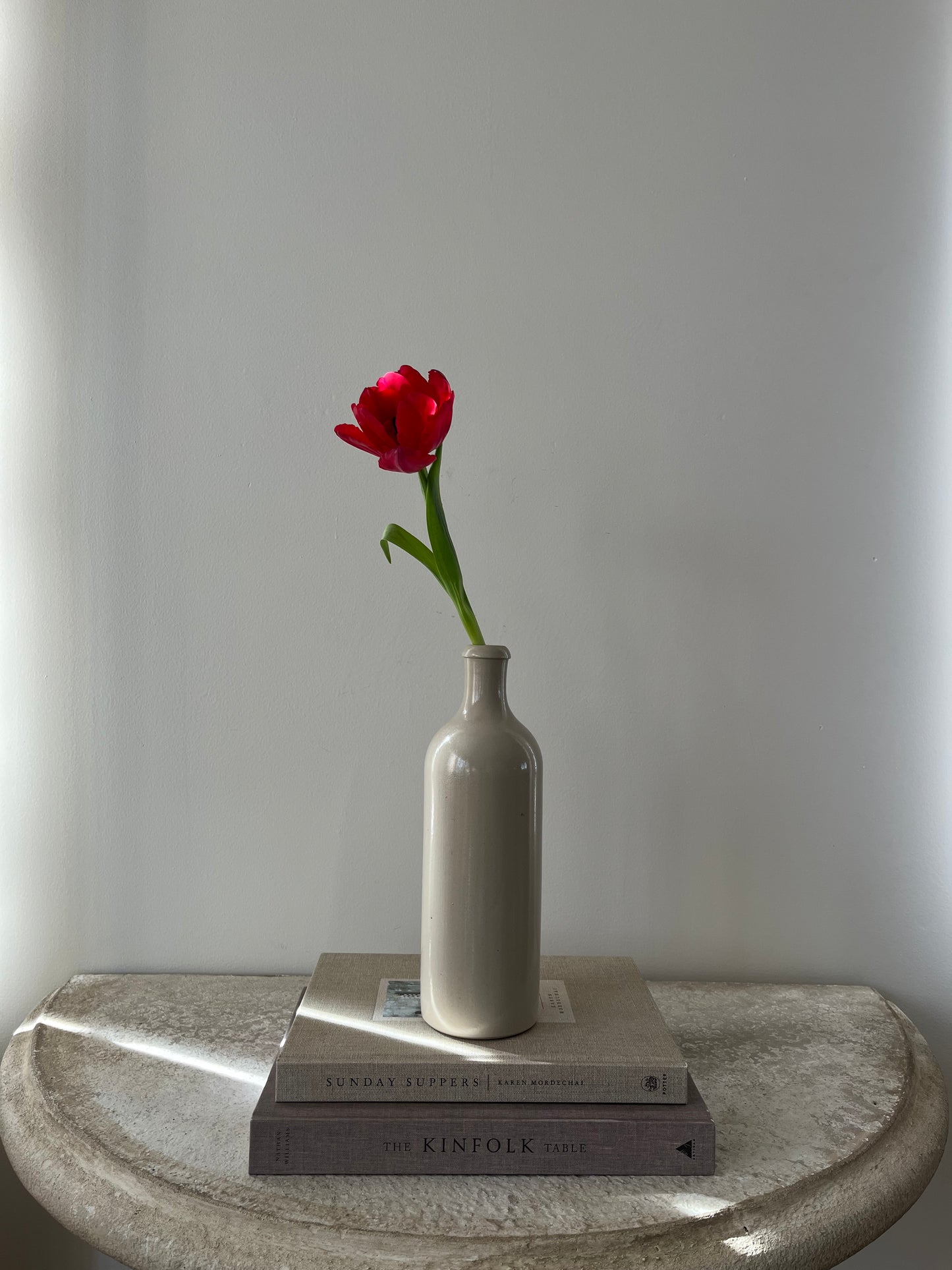 Cream French Stoneware Bottle