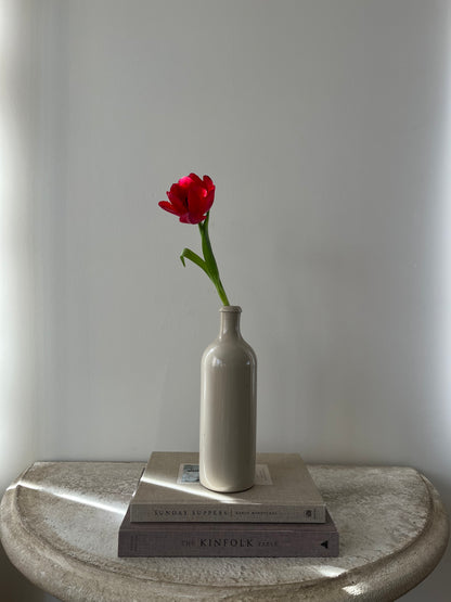 Cream French Stoneware Bottle