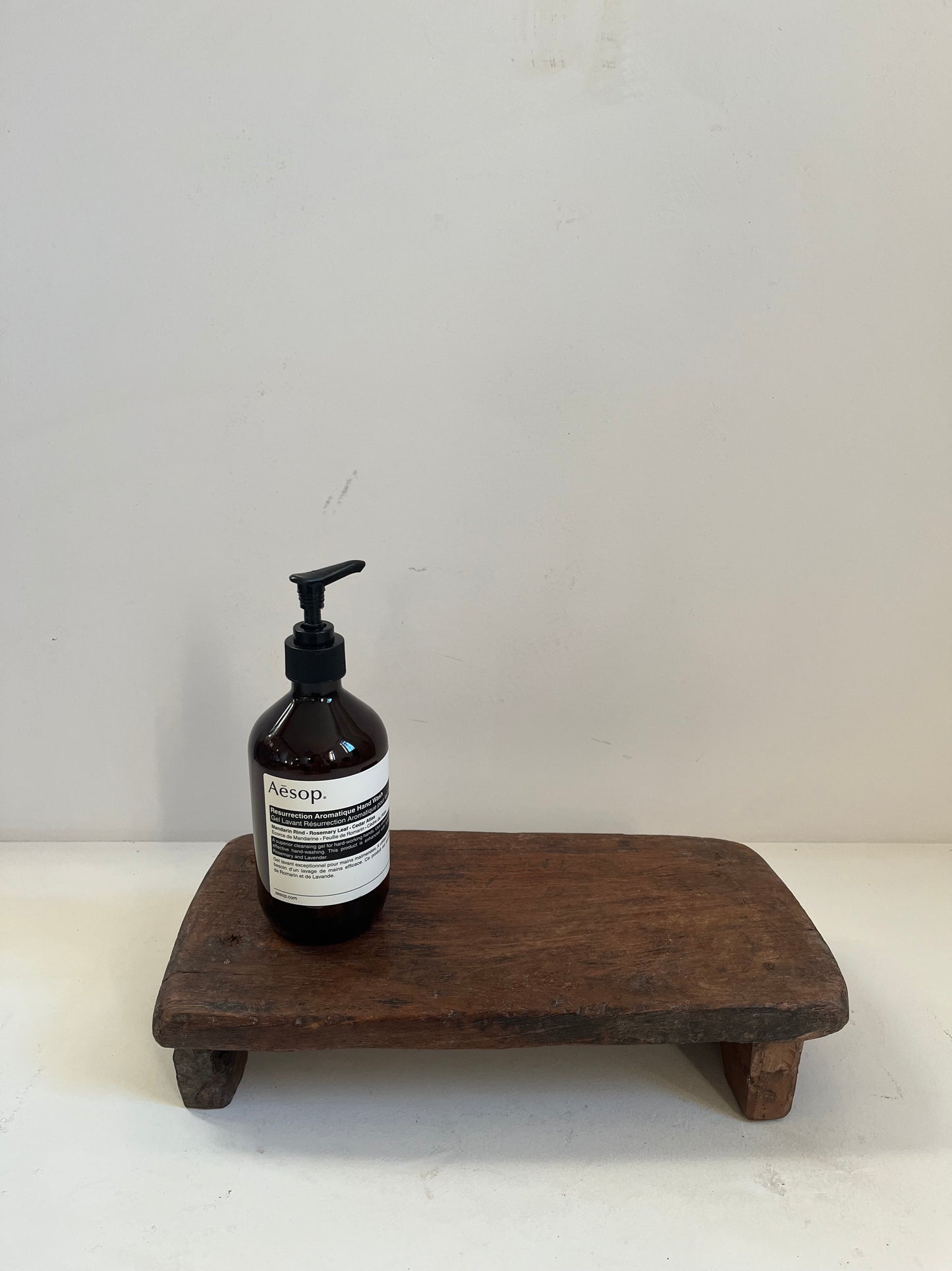 Vintage Stained Wood Bajot Riser I