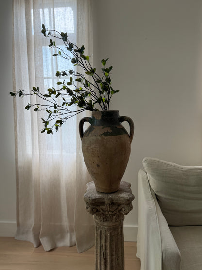 Konya Pot - Natural & Verdant Green