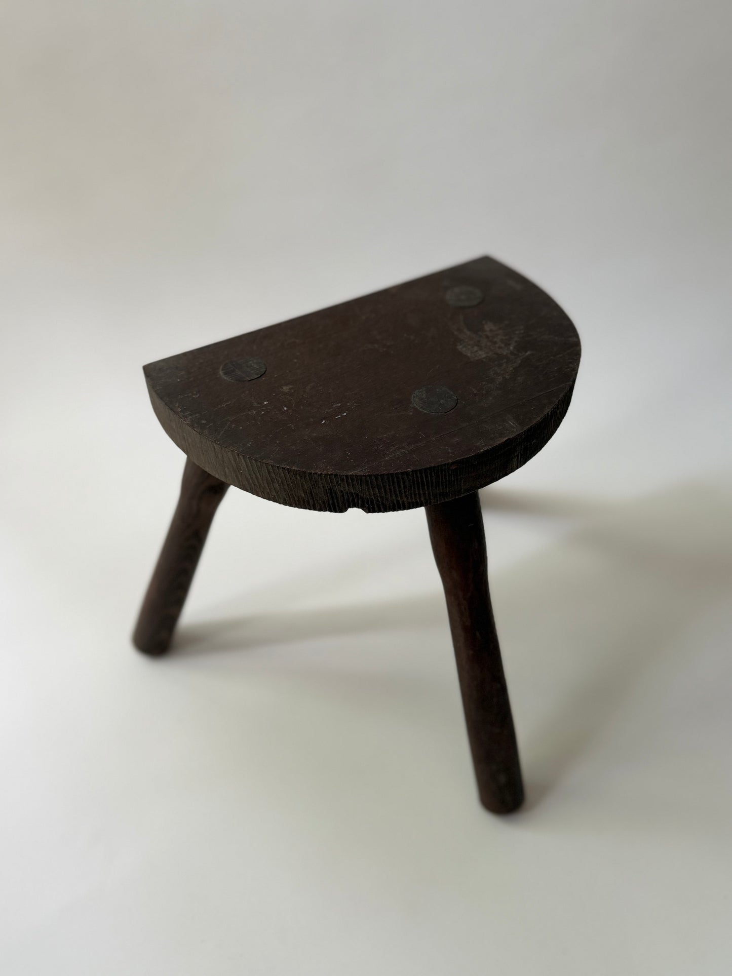 Demi Lune Milking Stool - Dark