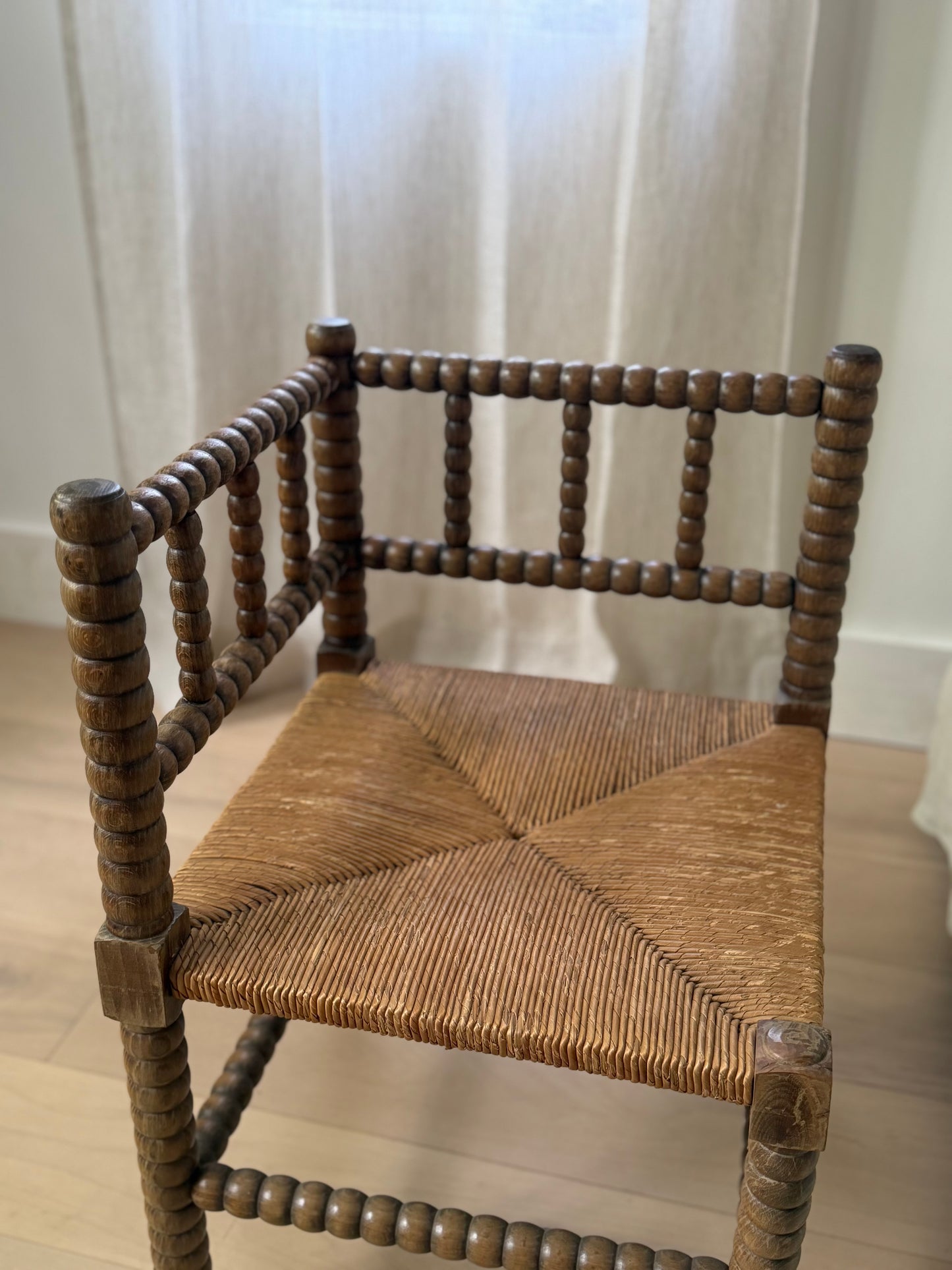 French Bobbin Corner Chair