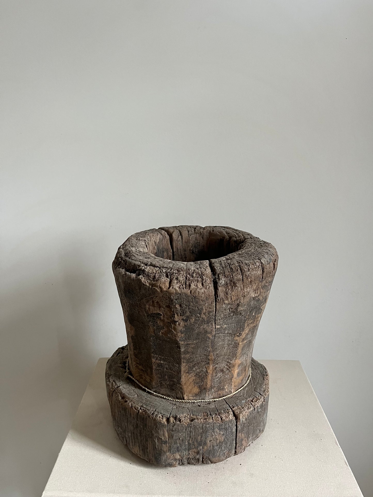 Antique Wood Mortar III